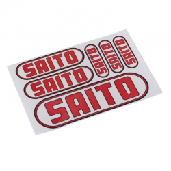 SAITO - Arkusz naklejek (czerwone, przezroczyste)